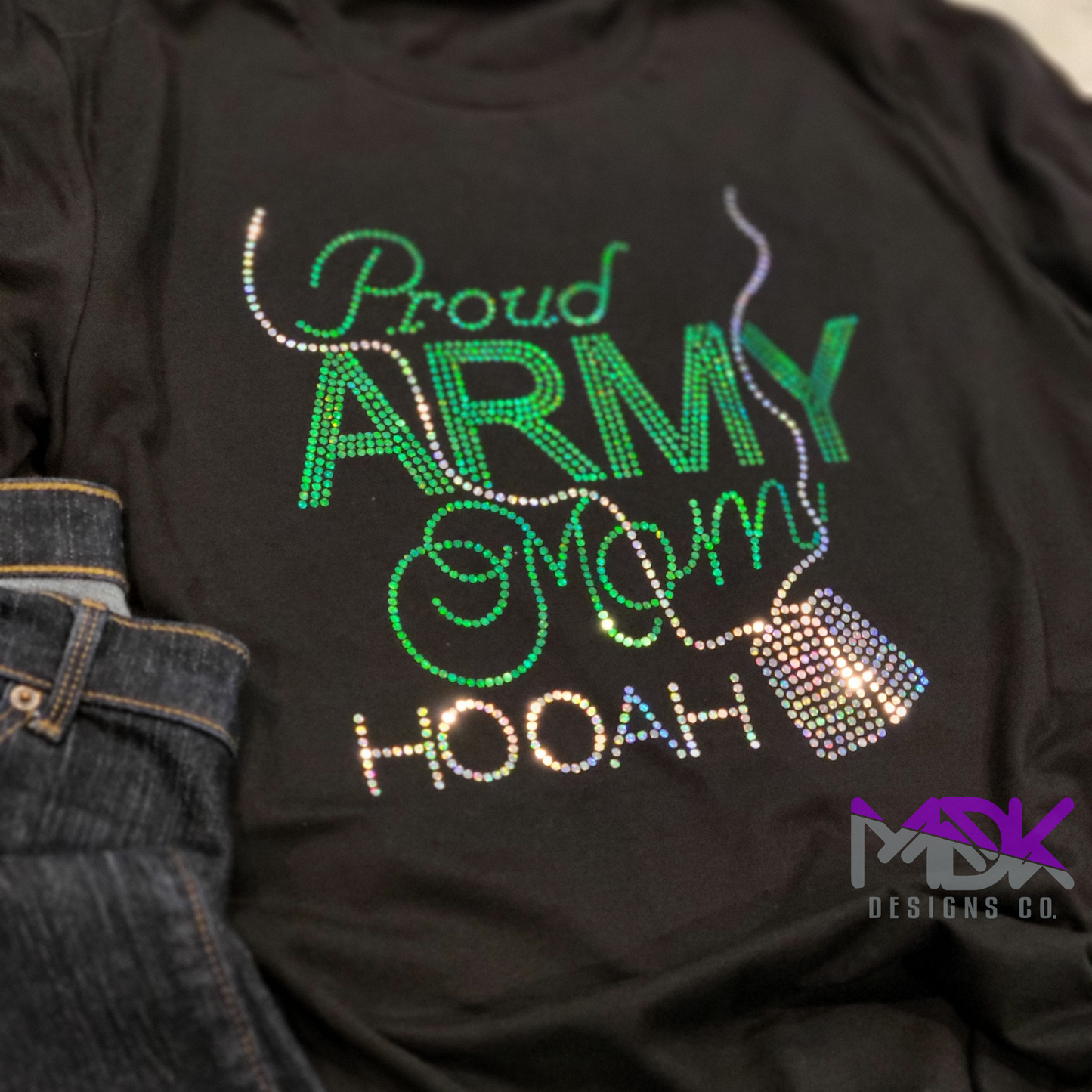 Army Mom Bling Shirt