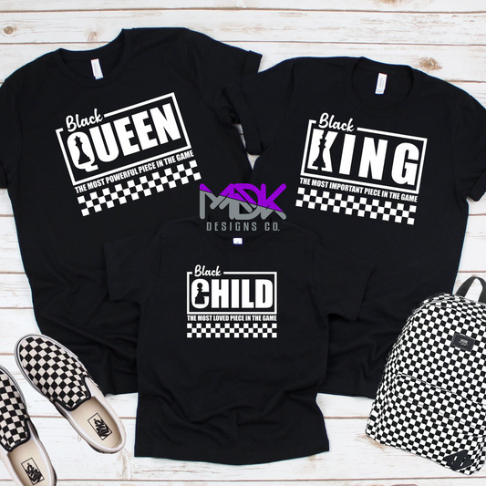 Woman's Black Queen TShirt - The Most Powerful Piece In The Game