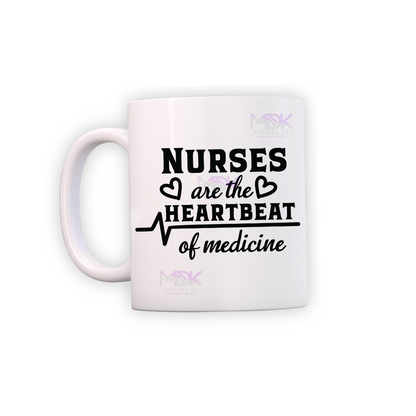 Nurses Are The Heartbeat Coffee Mug