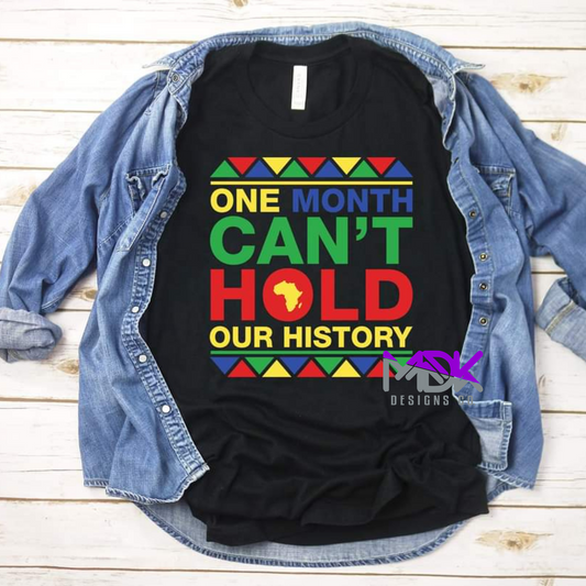 One month can't hold our history- Black history Shirt