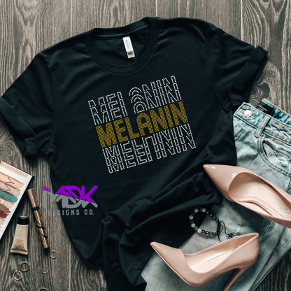 Melanin Stacked Rhinestone Shirt